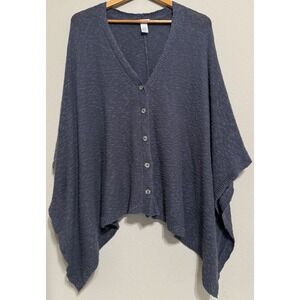 J Jill Cardigan S-L Blue Lightweight Shawl Coastal Grandma Beach Resort Arm-Hole
